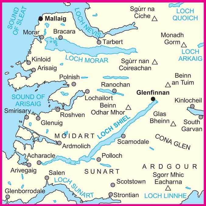 Ordnance Survey Landranger Map 40 (150 000) Mallaig & Glenfinnan